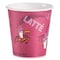 Dart Paper Hot Drink Cups in Bistro Design, 3.54" Diameter x 3.61" h, 10 oz, Maroon, PK1000 510SI - alternate 1